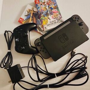 🎮 Nintendo Switch Console w/ Pokémon Sword & Smash Bros (No Box)